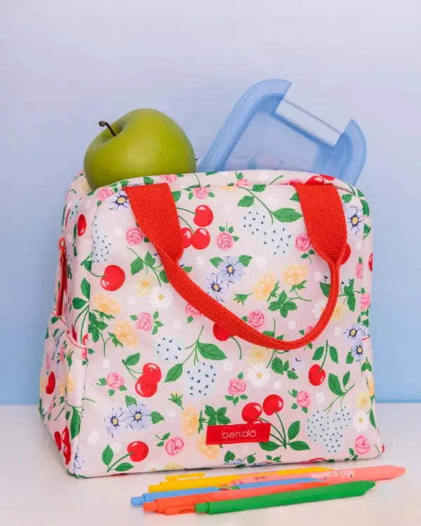Flowers and Fruit Lunch Tote