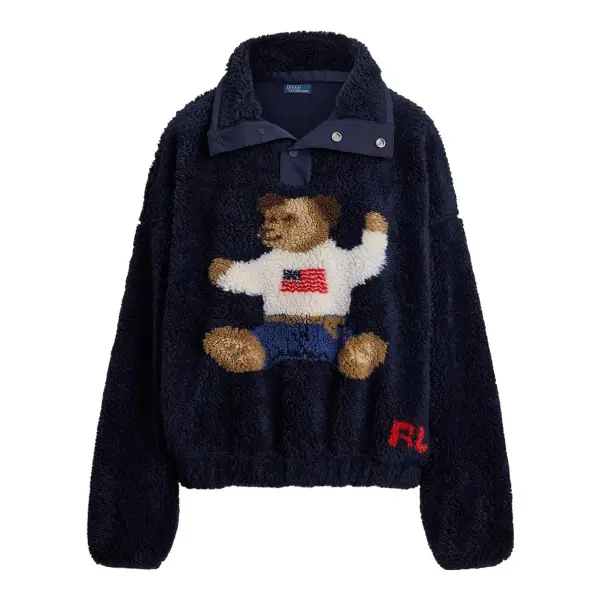 Bear Fleece Hoodie Girls 7-16