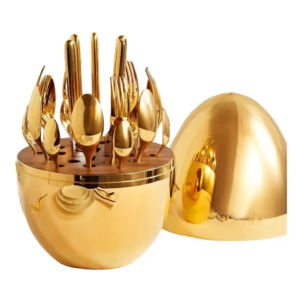 Mood 24-Piece 24-Karat Gold Cutlery Set