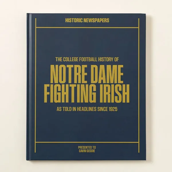 Personalized College Football History Books