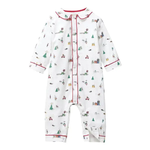 Cambridge Holiday Town One-Piece Brushed Twill Pajamas