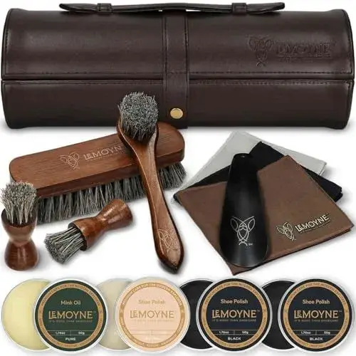 LEMOYNE Leather Shoe Polish Kit