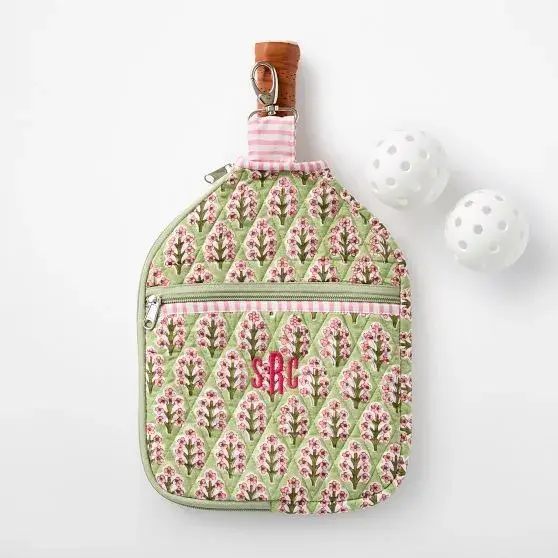 Block Print Pickleball Paddle Cover
