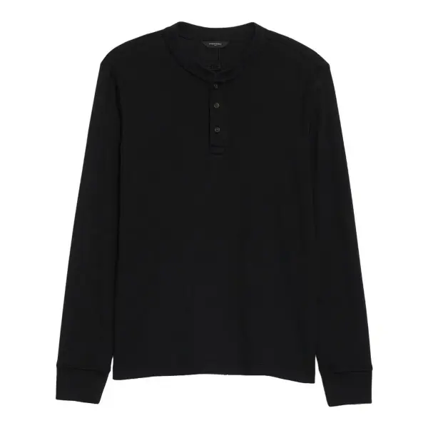 Standard-Fit Mini Ribbed Pullover Top