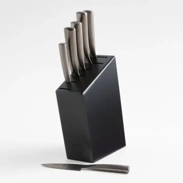 Schmidt Brothers Apollo 7-Piece Knife Block Set + Reviews | Crate & Barrel