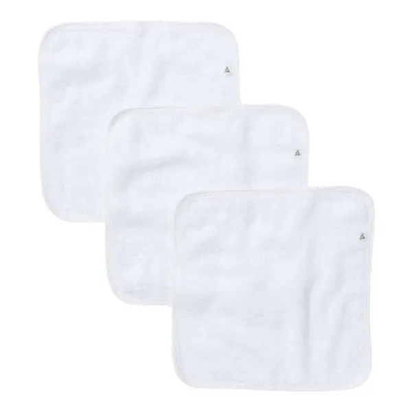 Organic Cotton Woven Terry Solid Washcloths