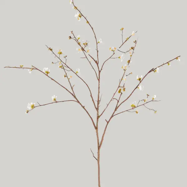 Faux Quince Blossom Branch
