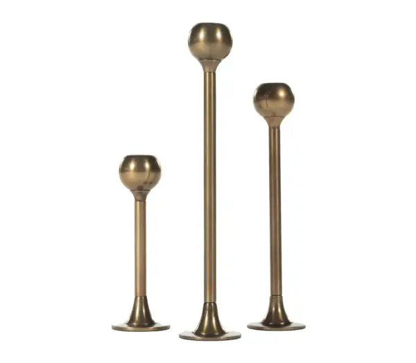 Orb Brass Candlesticks