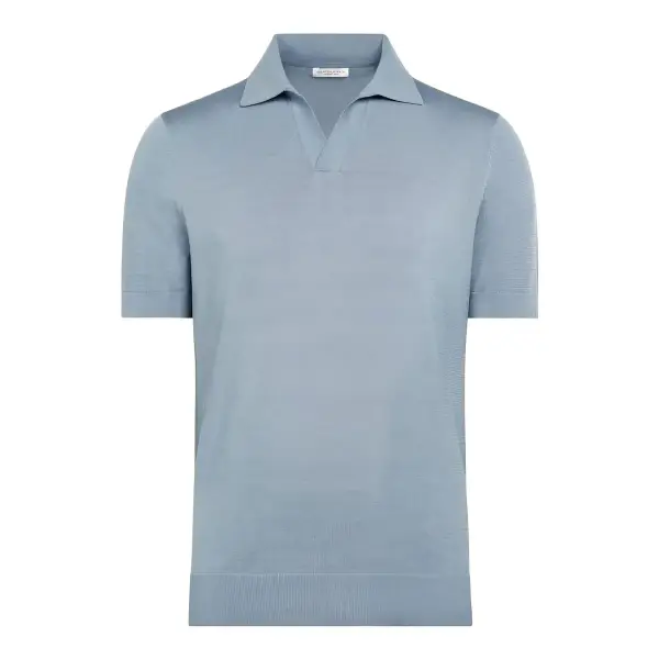 Buttonless Polo in Pure Cotton
