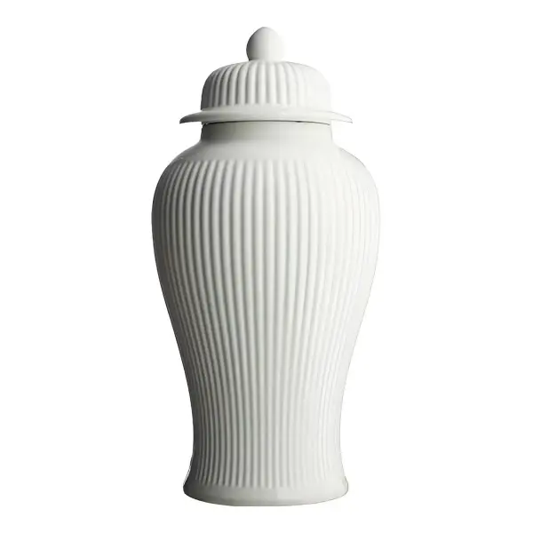 White Ceramic Ginger Jar