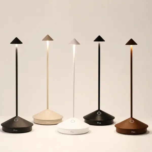 Zafferano Pina Rechargeable LED Table Lamp in Sand