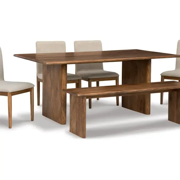 Isanti Dining Table And 4 Chairs And Bench