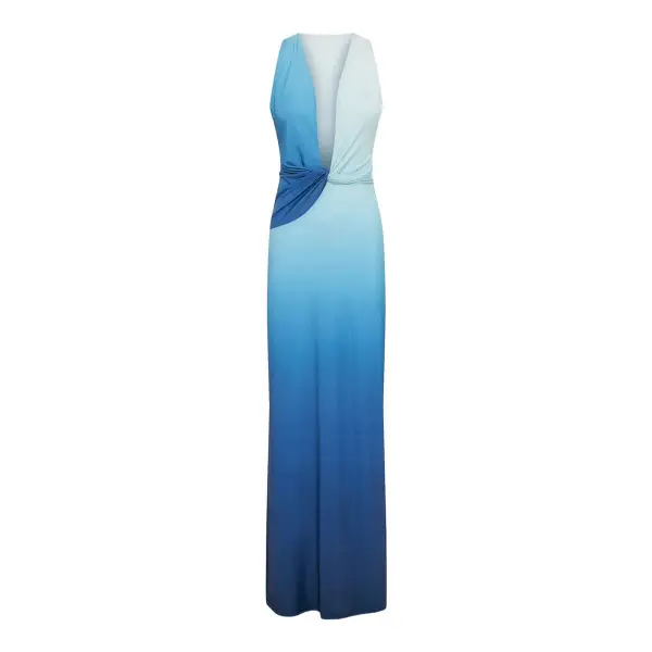 Stella Draped Slinky Maxi Dress