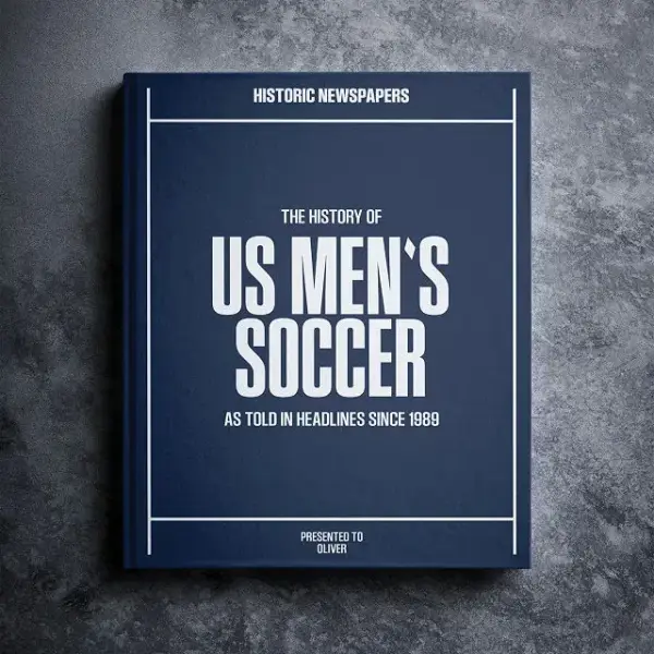 Personalized US Men's Soccer History Book