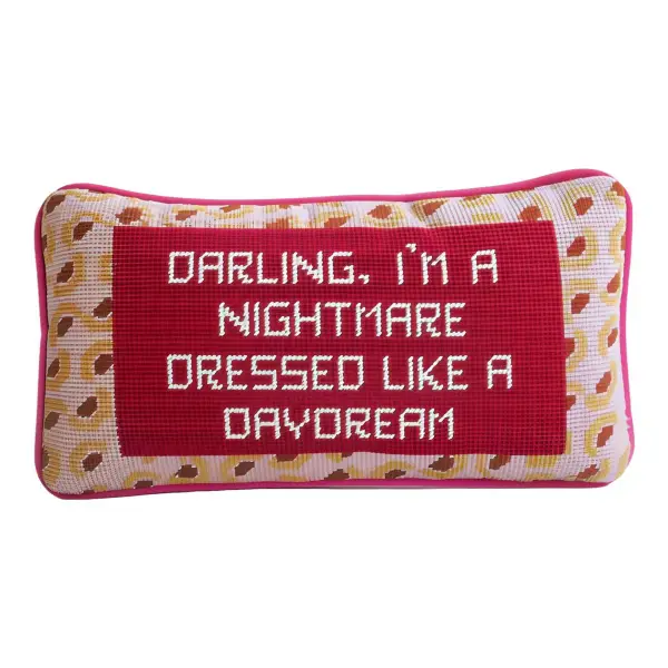 Dressed Like A Daydream Needlepoint Pillow