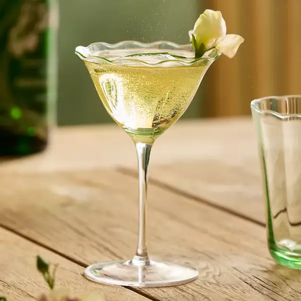 Ruffled Glass Coupe