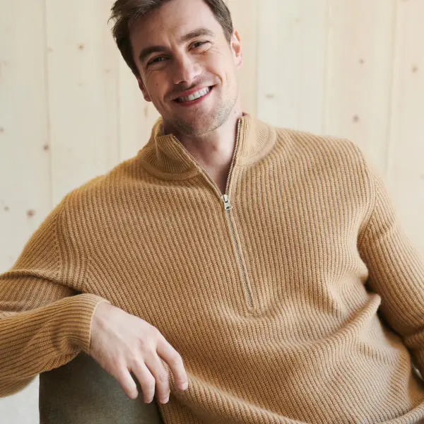 Men's Wool Half Zip