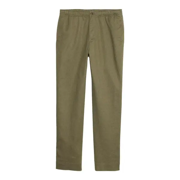 Italian Linen-Cotton Pull-On Pant