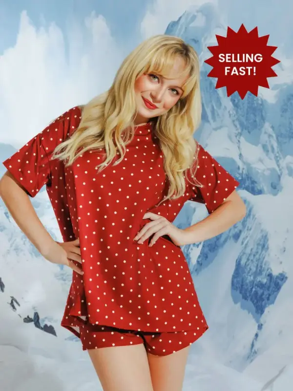 Cozy Soft Pajama Tee In Holly