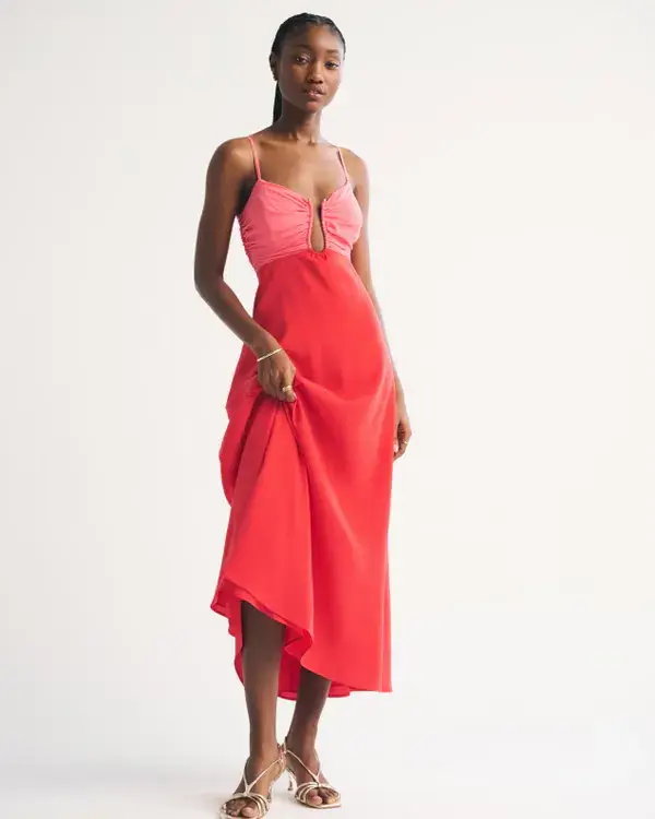 Women's Bra-Free Hardware Maxi Dress | Women's The A&F Wedding Shop | Abercrombie.com
