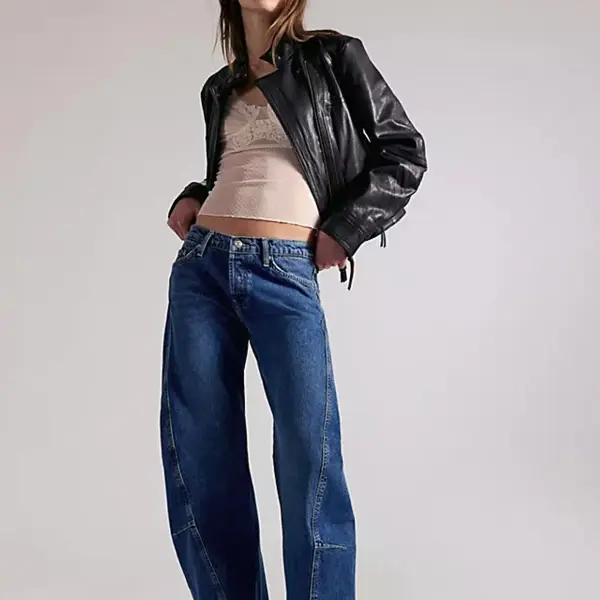 Fable Low-Rise Twisted Bowed Jeans