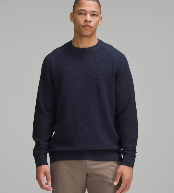 Textured Knit Classic-Fit Crewneck Sweater