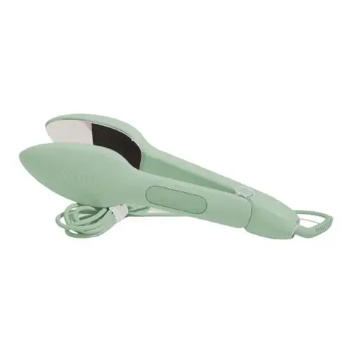 Nori Press Travel Steam Iron - Handheld Iron With Optional Steam Feature - No Ironing Board Required - Easy to Use w/ 6 Fabric Settings - Removes Wrinkles - User Manual Included - Green