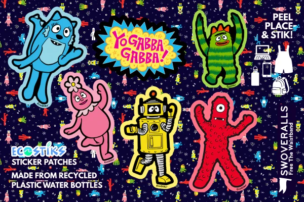 Yo Gabba Gabba! Sticker Patches by EcoStiks®
