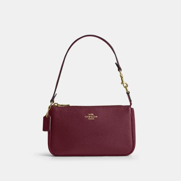 Coach Outlet Nolita 19 - Women's Handbags - Gold & Dark Cherry, Size: Mini