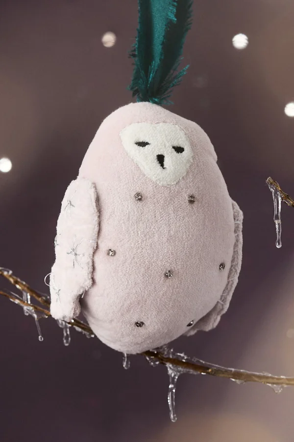 Annette Embroidered Velvet Animal Ornament