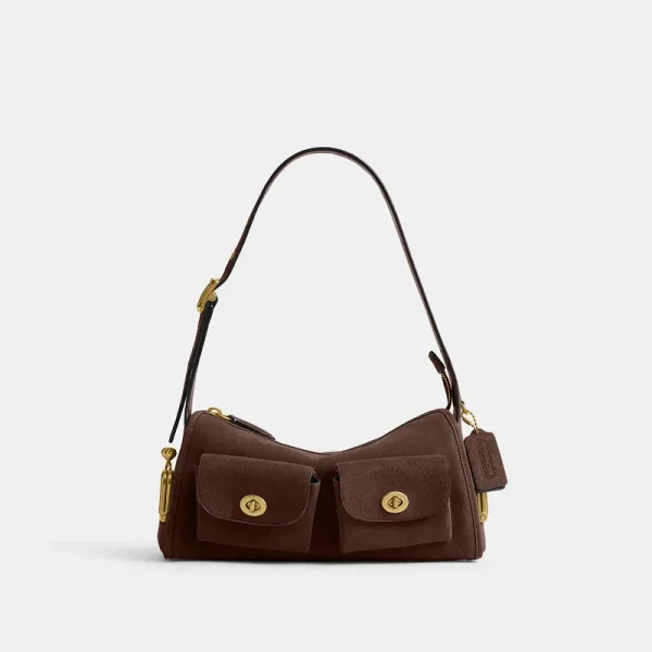 Coach Turnlock Haversack Bag 27 - Women's - Brass/dark Chocolate