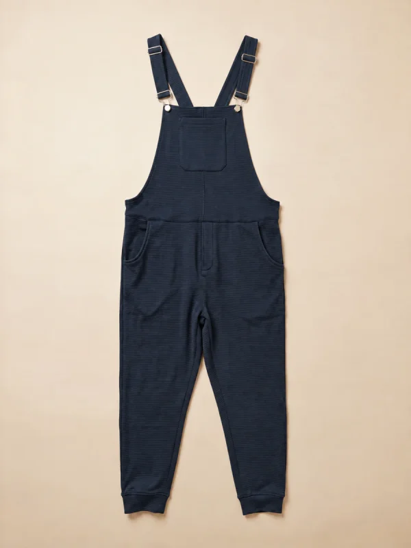 Grid Fleece Swoveralls - Glacier Navy