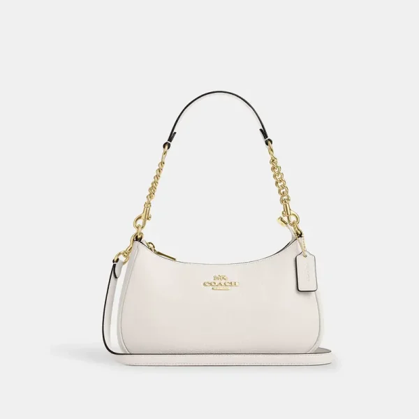 Coach Outlet Teri Shoulder Bag - Women's Purses - Gold/chalk, Size: Medium