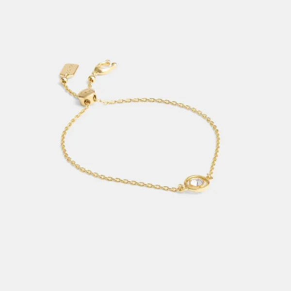 Coach Halo Round Slider Bracelet - Women's Bracelets - Gold