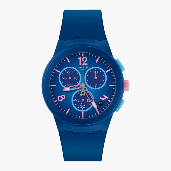SWATCH BLUE HEELFLIP - Quartz - Blue - CHRONO 42
