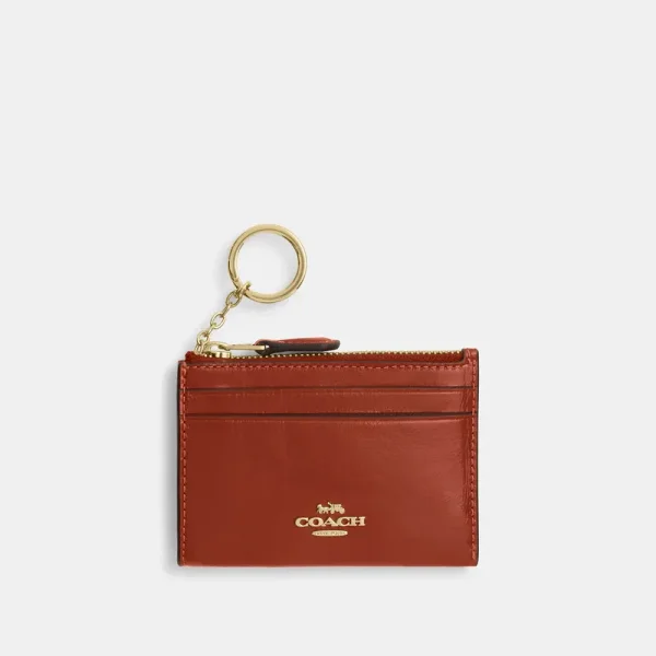 Coach Outlet Mini Skinny Id Case - Women's Wallets - Gold/cinnamon