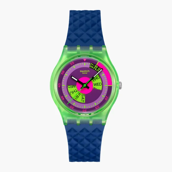 SWATCH NEON SKYCHART - Quartz - Green - GENT BIOSOURCED