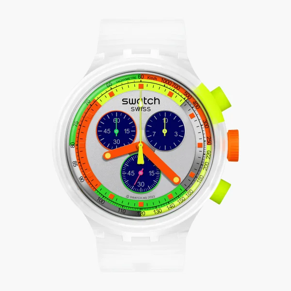 SWATCH NEON JELLY - Quartz - Transparent - BIG BOLD CHRONO