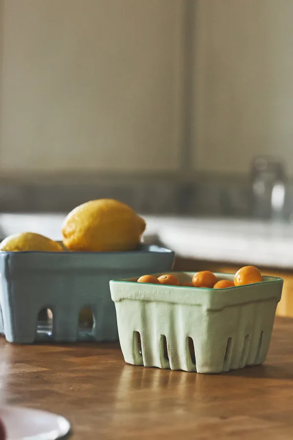 Linnea Stoneware Fruit Basket