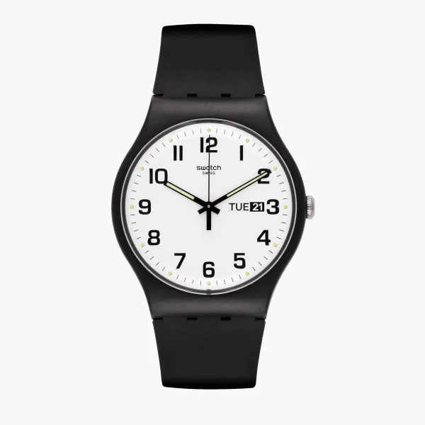 SWATCH TWICE AGAIN - Quartz - Black - NEW GENT BIOSOURCED