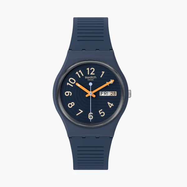 SWATCH TRENDY LINES AT NIGHT - Quartz - Blue - GENT BIOSOURCED