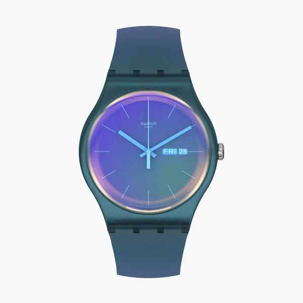 SWATCH FADE TO PINK - Quartz - Blue - NEW GENT BIOSOURCED